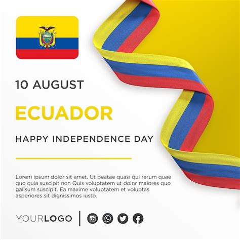 Premium Psd Ecuador National Independence Day Celebration Banner