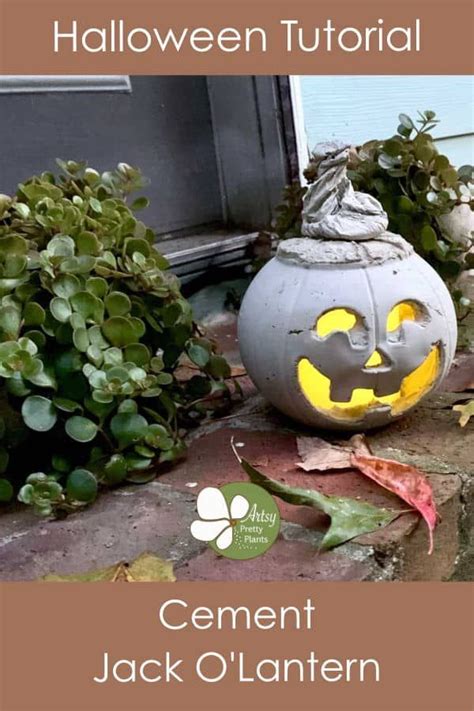 Make A Diy Halloween Cement Jack O Lantern Tutorial Jack O Lantern