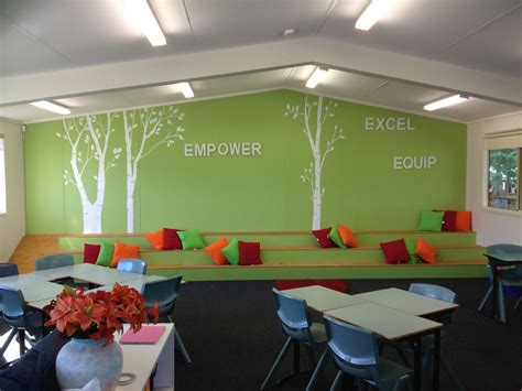 Great Functional Use Of Wall Classroom Interior Modern Classroom School Interior