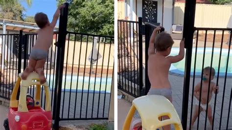 The basic method for breaking into a car with automatic locks without damaging anything is to wedge a space in the door and use a long poker to hit the lock. 3-year-old breaks into locked pool area | New Idea Magazine