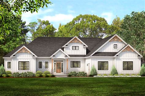 Plan 790099glv 3 Bed New American Home Plan With Split Bedrooms