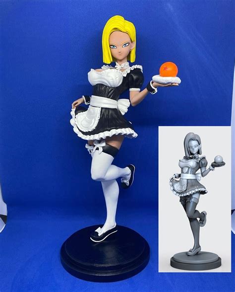android 18 sexy maid mẪu in 3d