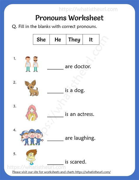 Pronouns Worksheet For Grade Printable Word Searches