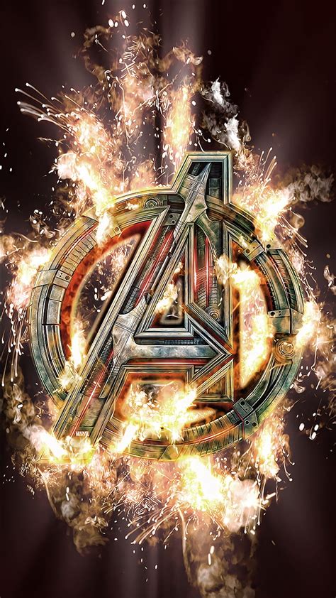 avengers logo flame avengers avengers assemble fire flame logo marvel hd phone wallpaper