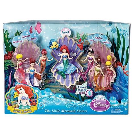 mattel disney princess the little mermaid sisters dolls 7 pack buy online at the nile