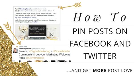 How to Pin Posts to Facebook & Twitter - YouTube