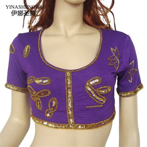 2018 New Womens Belly Dance Costume Thirteen Leaf Beaded Top Belly