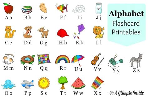 Printable Alphabet Flash Cards Kids