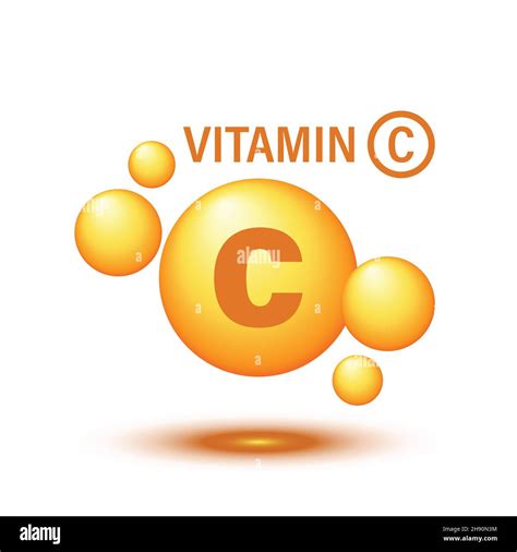 Vitamin C Icon In Flat Style Pill Capsule Vector Illustration On White