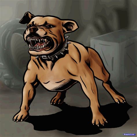 Add the front with a pointy nose. Learn How to Draw a Pitbull Dog, Pets, Animals, FREE Step ...