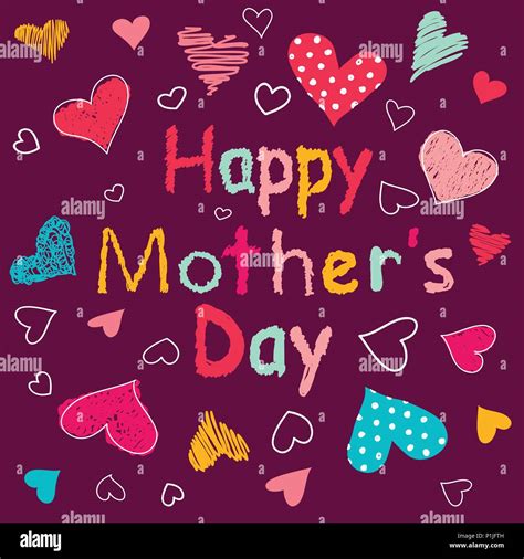 Happy Mothers Day Greeting Card Stock Vector Image And Art Alamy