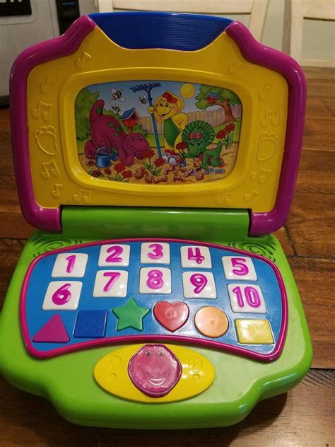 2002 Rare Barney The Dinosaur Laptop Computer Learning Toy 1866014433