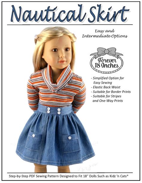 Pixie Faire Forever 18 Inches Nautical Skirt Doll Clothes Etsy