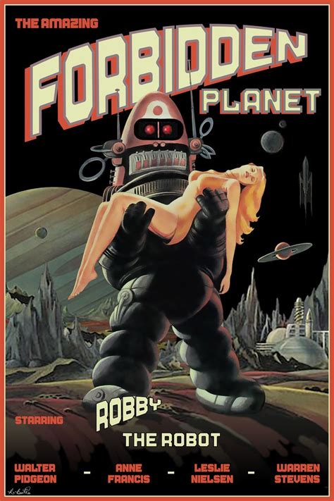 Forbidden Planet Poster Reworked By Robert Bertie Science Fiction Movie Posters Classic Sci