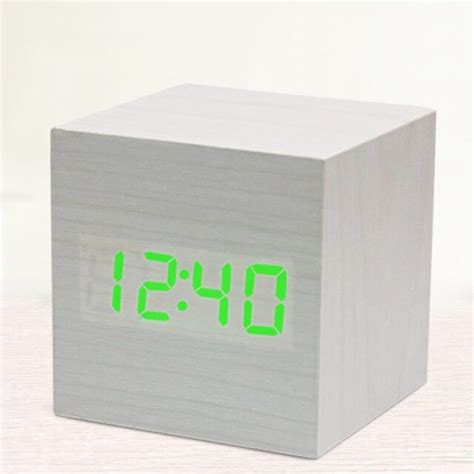 Built In Lithium Battery Long Standby Rechargeable Square Wood Awaken