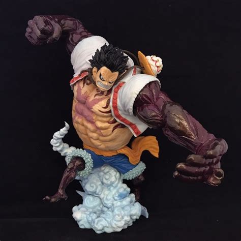 Anime One Piece Monkey D Luffy Gear 4 Battle Pvc Action Figure Resin