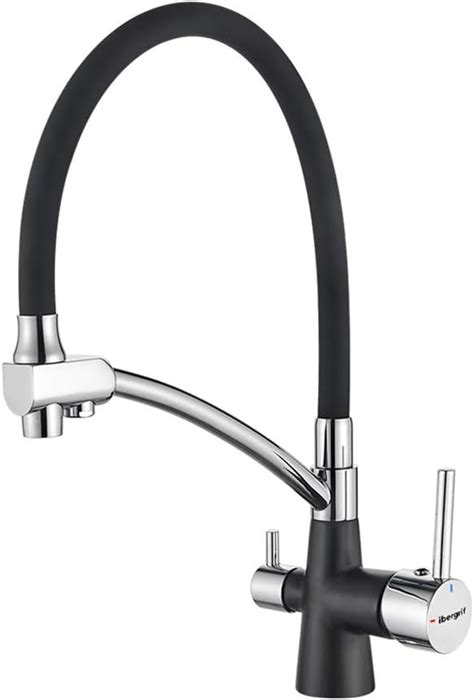 Ibergrif M22128b 2 Kitchen Tap With Flexible Spout 3 In 1 Sprayer For