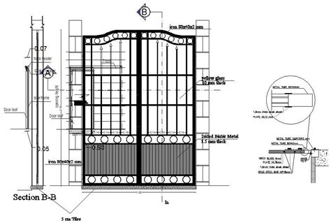 Iron Main Gate Elevation Elevation Cad Blocks Dwg File Cadbull Images