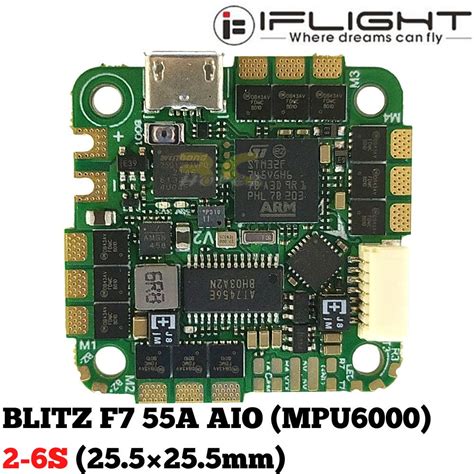 IFlight BLITZ F7 55A AIO MPU6000 2 6S 4in1 BLHeli S 25 525 5mm