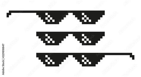 Vector Pixel Glasses Stock Vector Adobe Stock