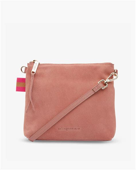 Alexis Crossbody Dusty Pink Suede The Hunted Co