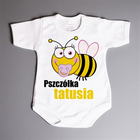 Pszczółka tatusia body niemowlęce krótki DLA DZIECKA Body niemowlęce Tata Poczpol pl