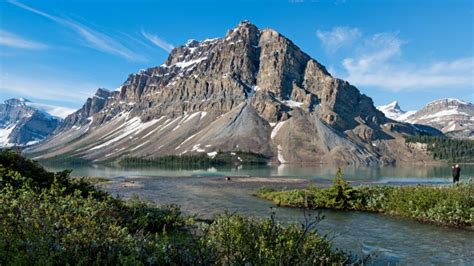 Canada Lake Parks Mountains Scenery Banff Bow Nature Wallpaper