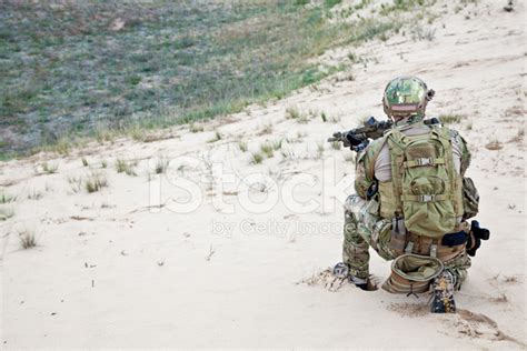 Soldier In The Desert Stock Photo Royalty Free Freeimages