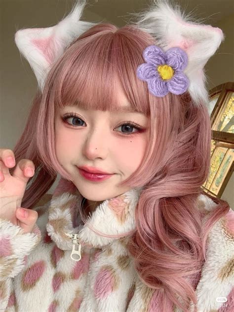 Cute Kawaii Girl Kawaii Anime Girl Korean Hair Color Anime Makeup Asian Eye Makeup Asian