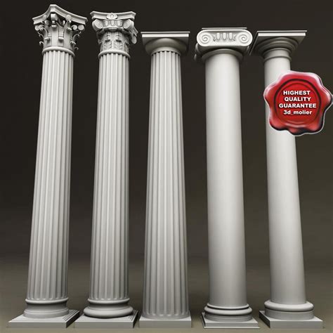 Columns Collection 3d Model Ad Columnscollectionmodel Corinthian Order Corinthian Capital