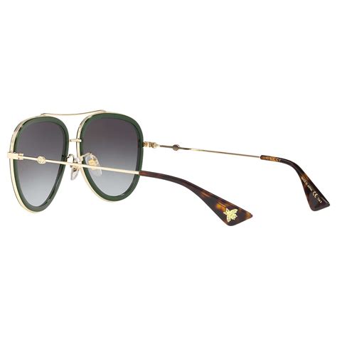 gucci gg0062s aviator sunglasses multi grey gradient at john lewis and partners
