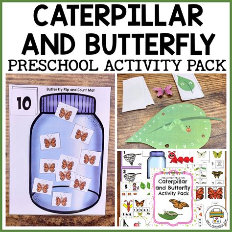Caterpillars And Butterflies Activity Pack Pre K Printable Fun