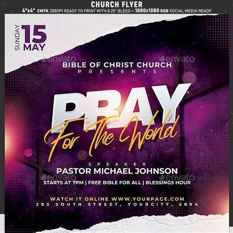 Church Flyer Templates From Graphicriver