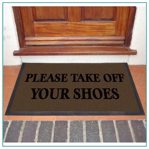 Please Take Your Shoes Off Doormat Home Improvement