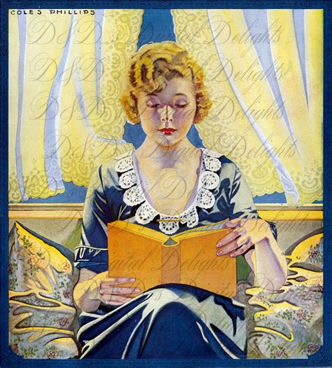 gorgeous art deco flapper reading vintage by dandddigitaldelights reading art woman reading