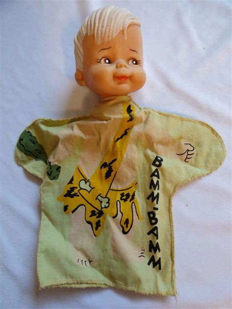 Vtg 1960s Bamm Bamm Hanna Barbera The Flintstones Hand Puppet Doll