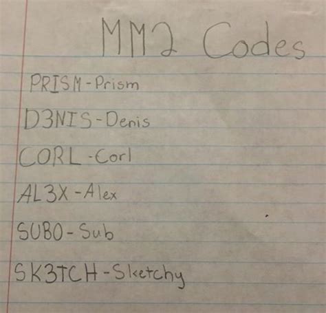 Murder mystery 2 codes (valid mm2 codes). Codes For Mm2 2019 In A List Wiki | StrucidCodes.com