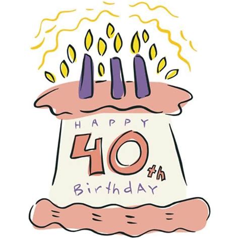 40th Birthday Wishes Clipart Best