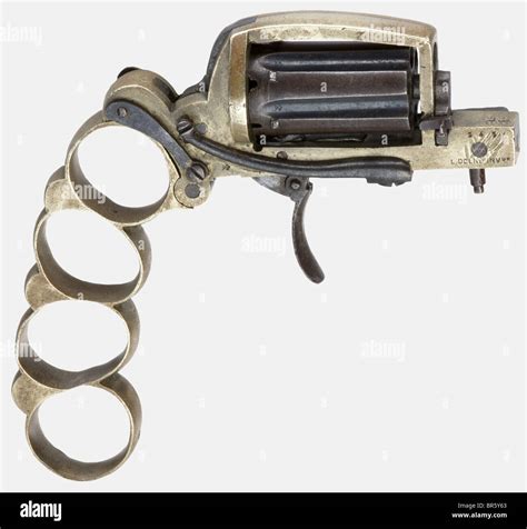 A Rare Dolné Patent Apache Knuckle Duster Combination Revolver Dolné