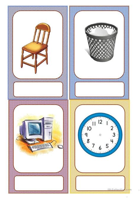 School Objects Flashcards English Esl Worksheets School Objects
