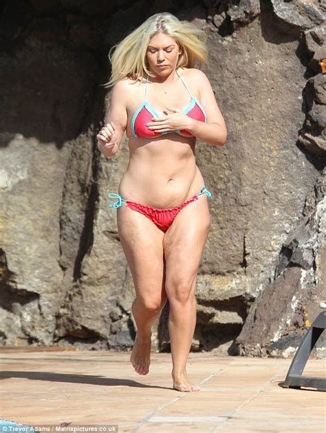 Towies Frankie Essex Shows Off Her Curves In Very Skimpy Red Bikini In