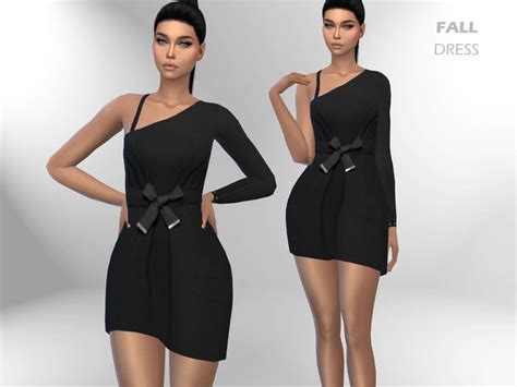 Fall Dress By Puresim At Tsr Sims 4 Updates