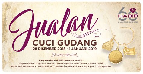 Berikut merupakan maklumat iklan kerja kosong yang ditawarkan oleh majikan terlibat. HABIB Jualan Cuci Gudang 2018