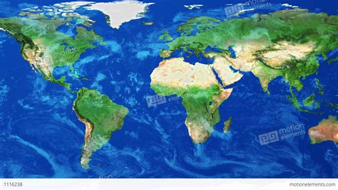 Realistic World Map Wraps To Globe White Backgrou Stock Animation