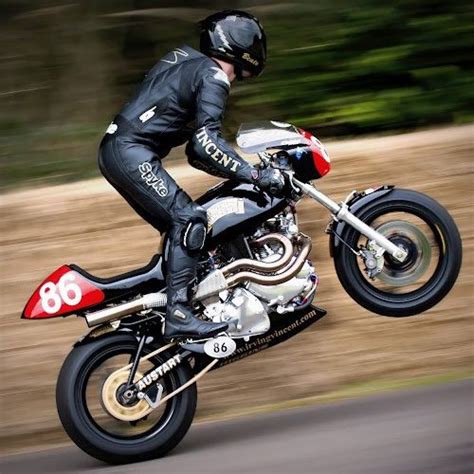 Beau Piloting The Irving Vincent 1300 V Twin At The Goodwood Festival