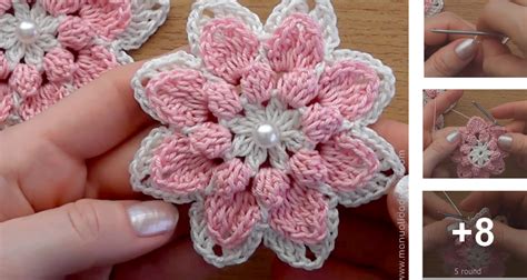 Flor A Crochet Rapida De Tejer ⋆ Manualidades Y Diymanualidades Y Diy