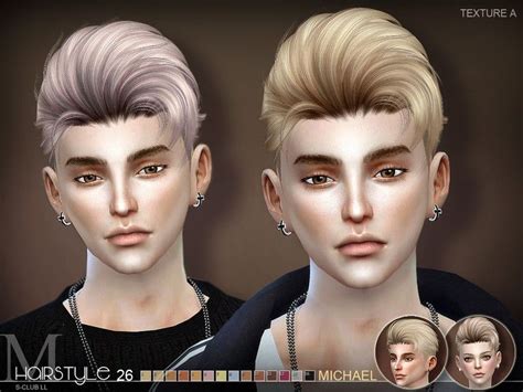 The Sims Resource Michael N26 Hair By S Club ~ Sims 4 Hairs Sims