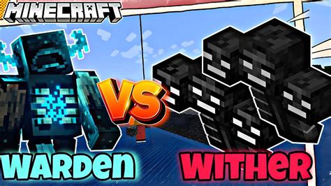 Minecraft Warden Vs 2 Withers Clash L Minecraft Pc Gameplay L