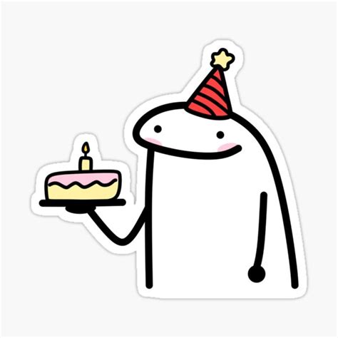 Flork Birthday Cake Meme Stickers Sticker For Sale By Chstockofficial Redbubble