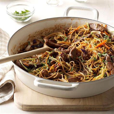 Easy Asian Beef And Noodles Recipe Taste Of Home